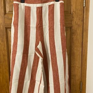 Madewell striped linen cropped pants